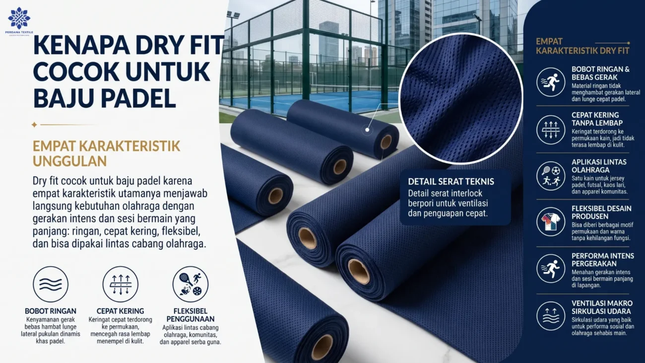 Kenapa Dry Fit Cocok untuk Baju Padel