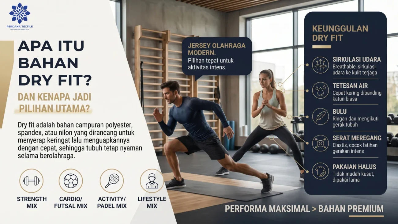 Apa Itu Bahan Dry Fit dan Kenapa Jadi Pilihan Utama?