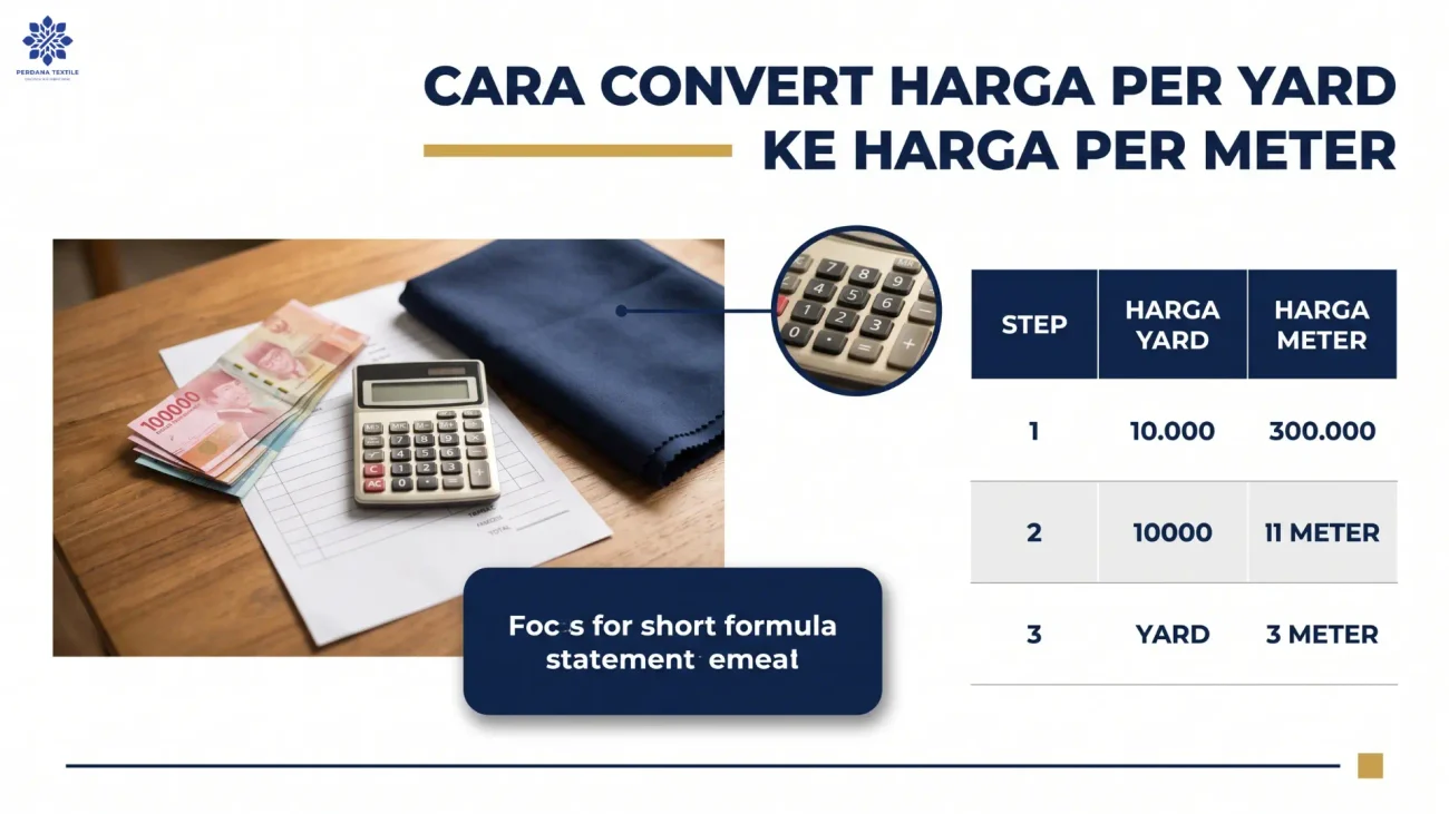 Cara Convert Harga per Yard ke Harga per Meter