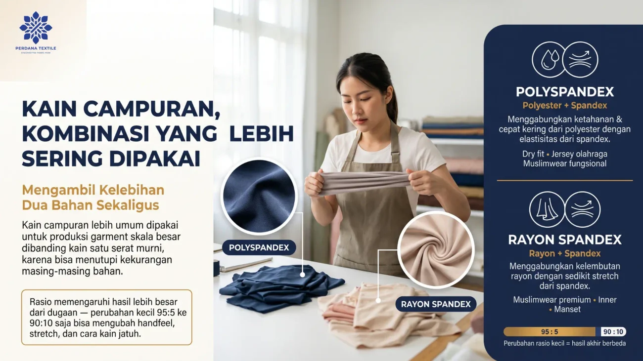 Kain Campuran, Kombinasi yang Justru Lebih Sering Dipakai daripada Kain Tunggal