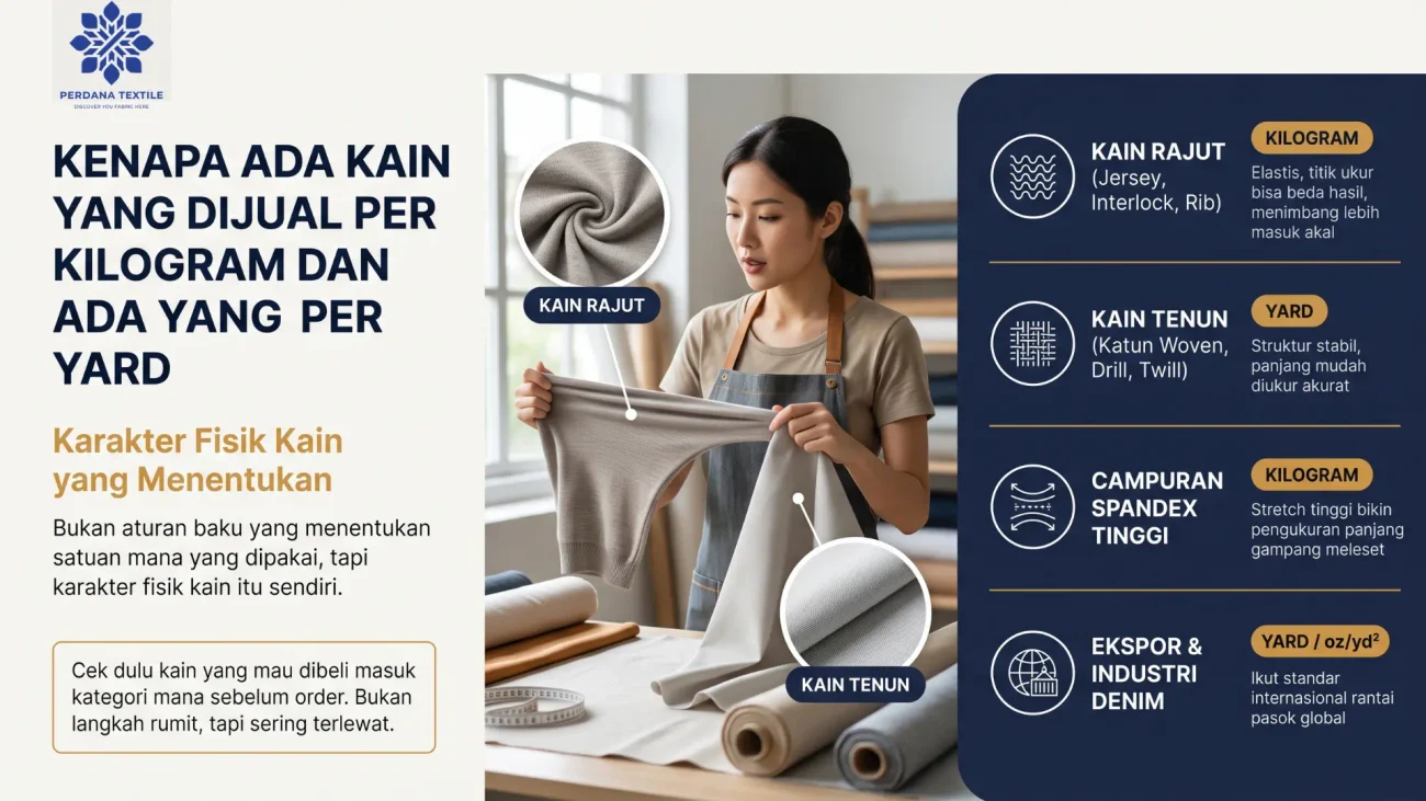 Kenapa Ada Kain yang Dijual Per Kilogram dan Ada yang Per Yard