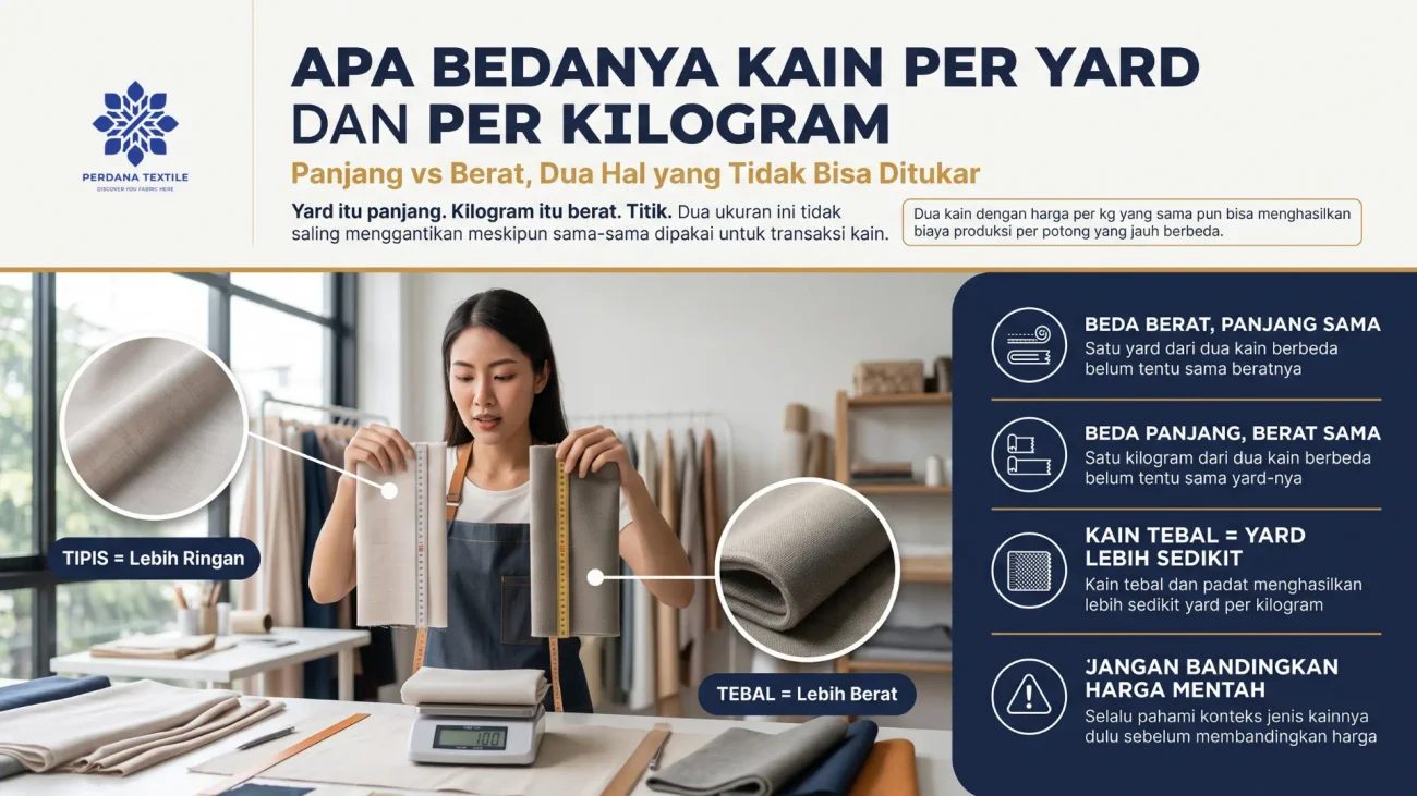 Apa Bedanya Kain Per Yard dan Per Kilogram
