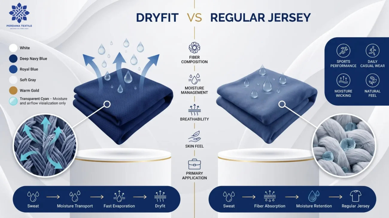 Perbedaan Kain Dryfit dan Kain Jersey Biasa