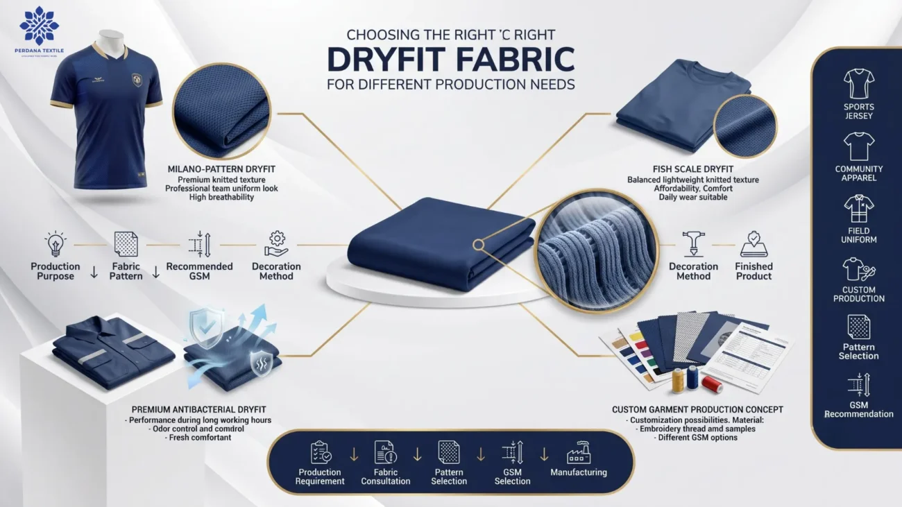 Cara Memilih Kain Dryfit Sesuai Kebutuhan Produksi