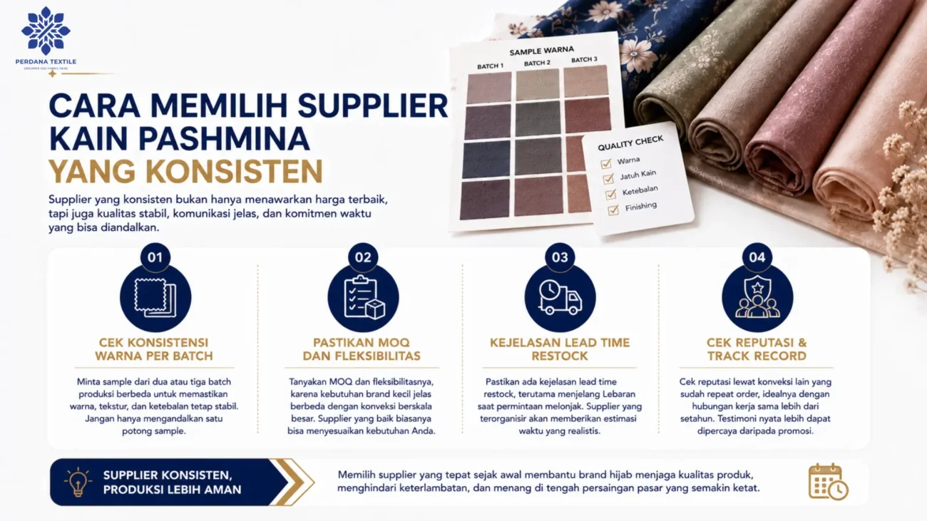 Cara Memilih Supplier Kain Pashmina