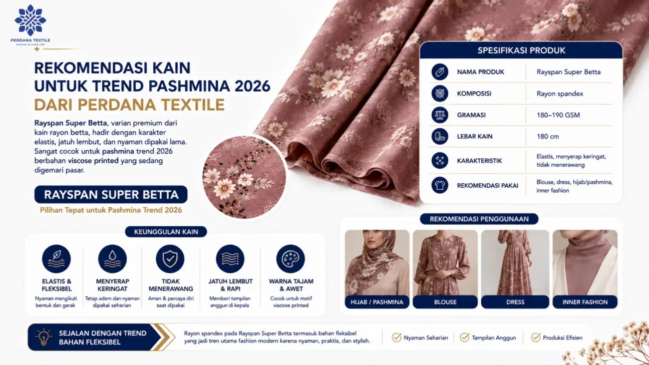 Rekomendasi Kain untuk Trend Pashmina