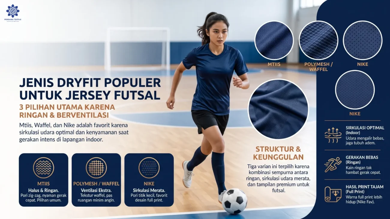 Jenis Dryfit yang Populer untuk Jersey Futsal