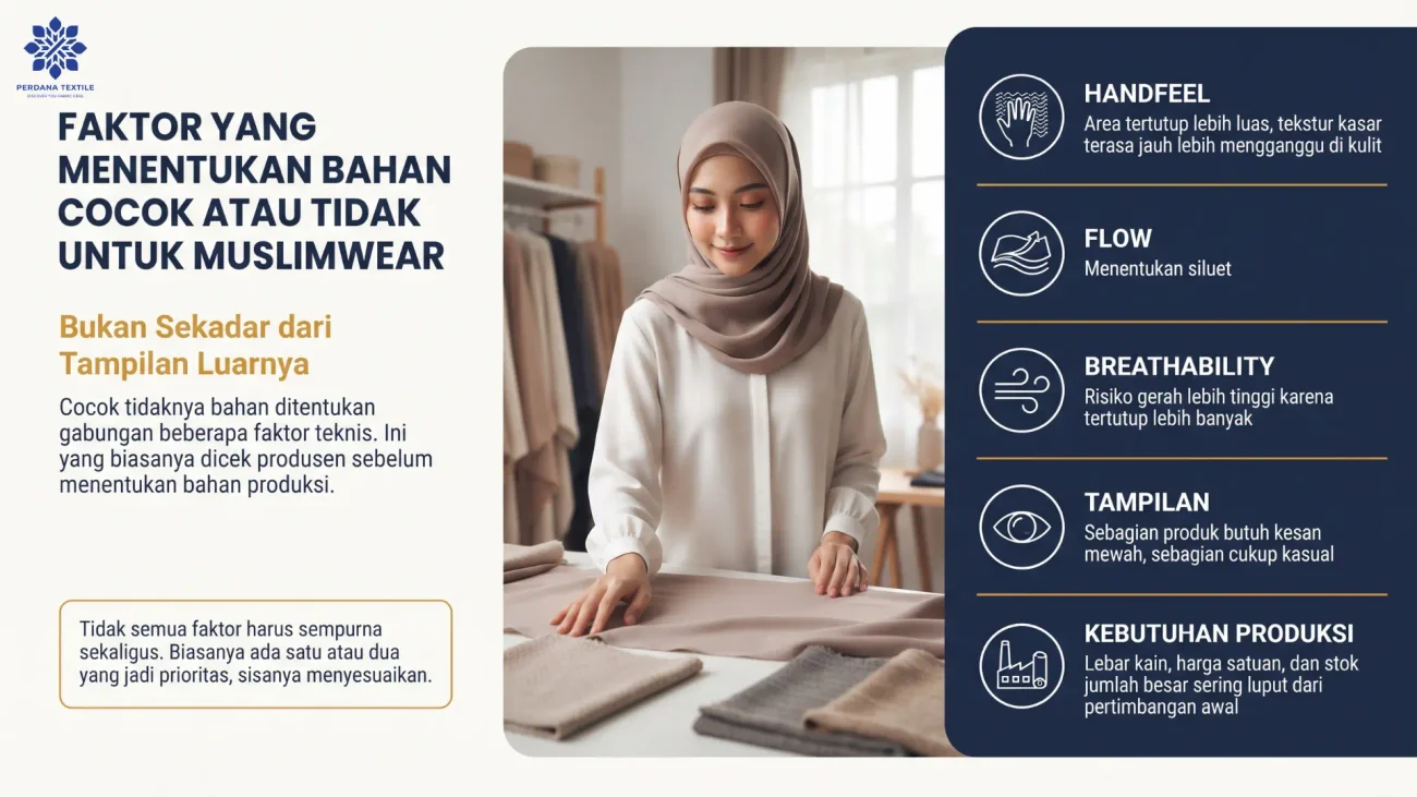 Faktor yang Menentukan Bahan Cocok atau Tidak untuk Muslimwear