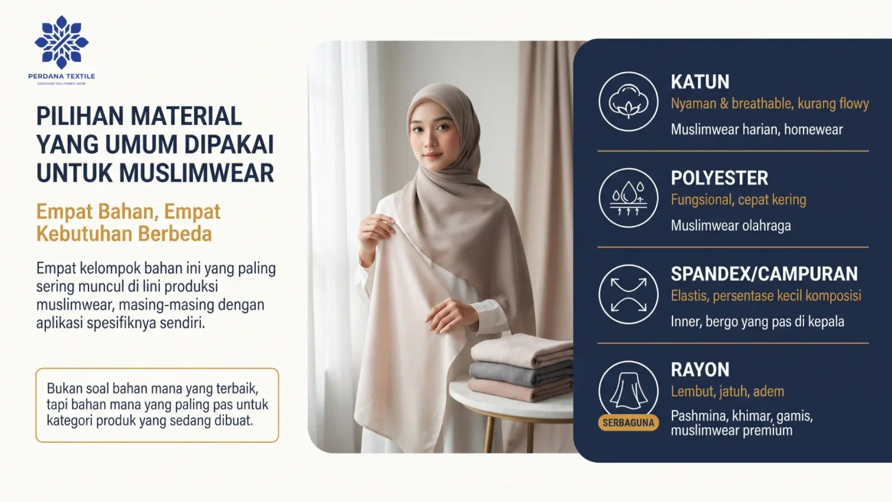 Pilihan Material yang Umum Dipakai untuk Muslimwear