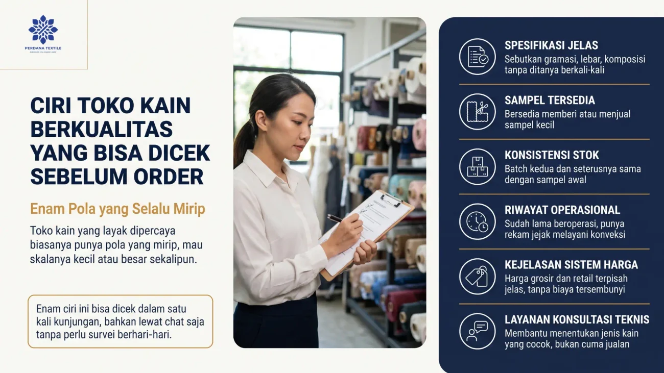 Ciri Toko Kain Berkualitas yang Bisa Dicek Sebelum Order