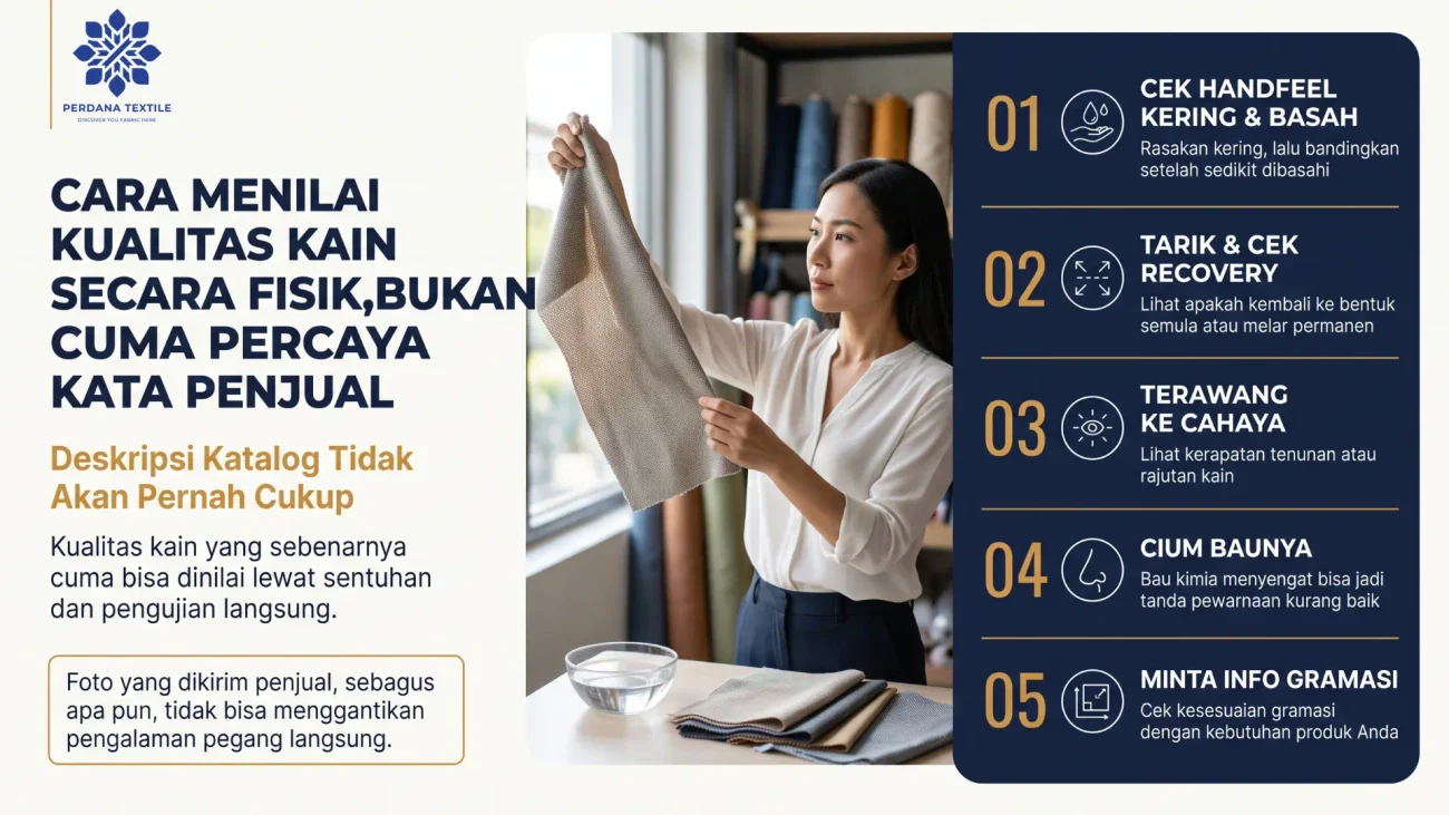 Cara Menilai Kualitas Kain Secara Fisik, Bukan Cuma Percaya Kata Penjual