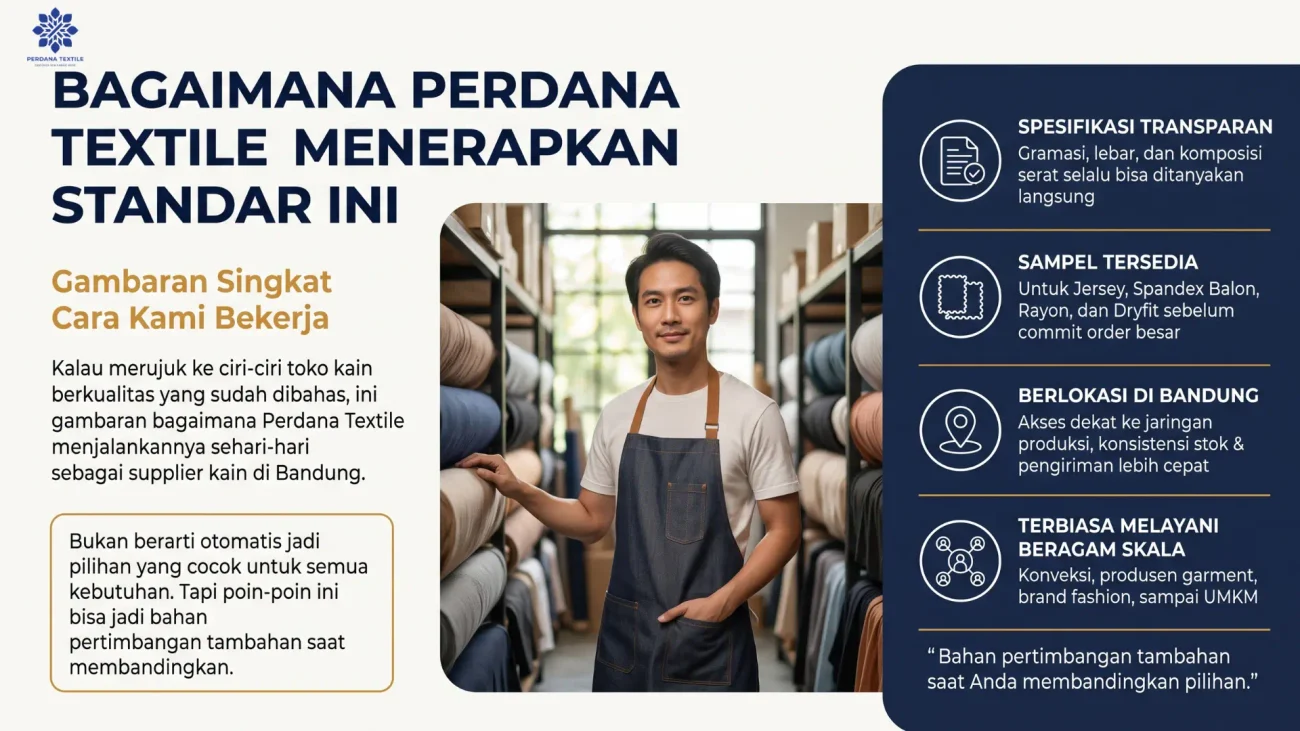 Bagaimana Perdana Textile Menerapkan Standar Ini
