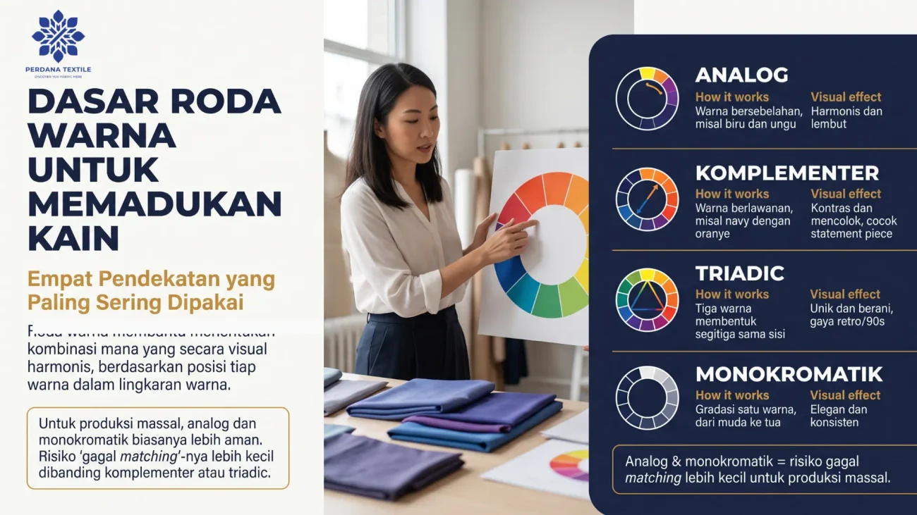 Dasar Roda Warna untuk Memadukan Kain