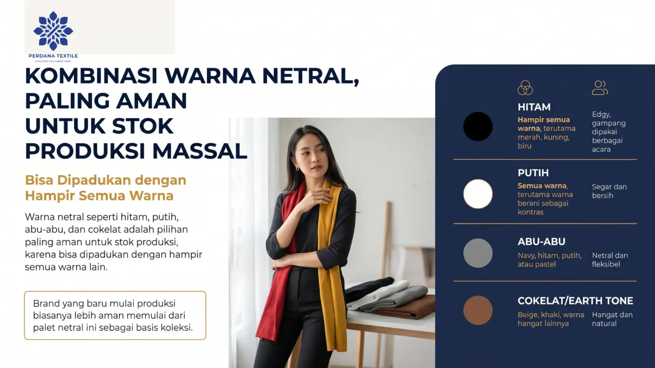 Kombinasi Warna Netral, Paling Aman untuk Stok Produksi Massal