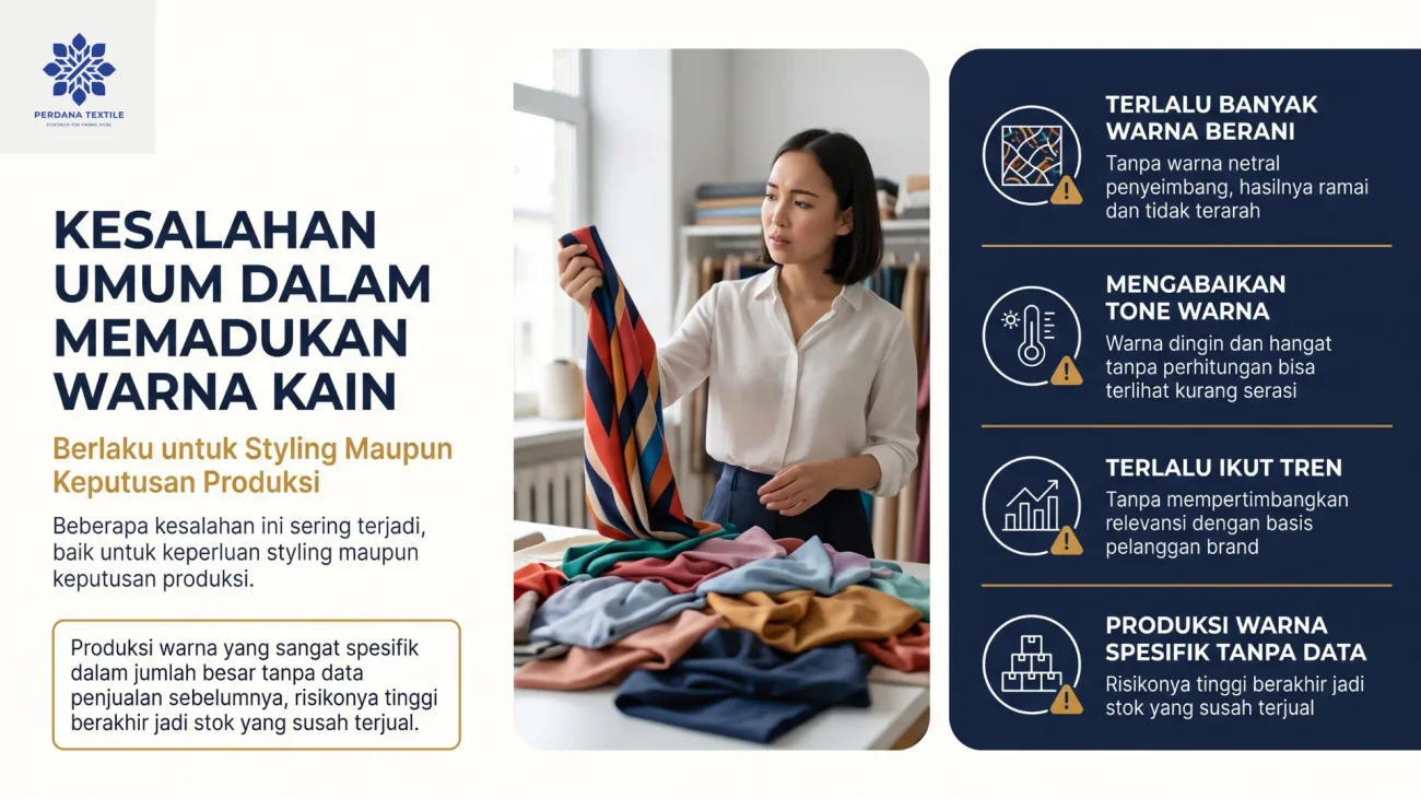 Kesalahan Umum dalam Memadukan Warna Kain