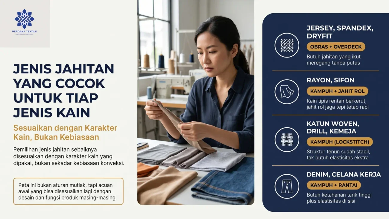 Jenis Jahitan yang Cocok untuk Tiap Jenis Kain