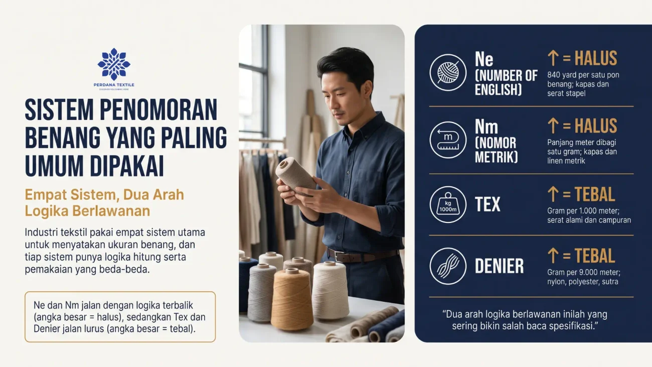 Sistem Penomoran Benang yang Paling Umum Dipakai