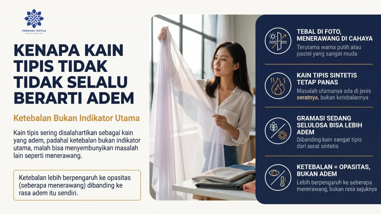Kenapa Kain Tipis Tidak Selalu Berarti Adem