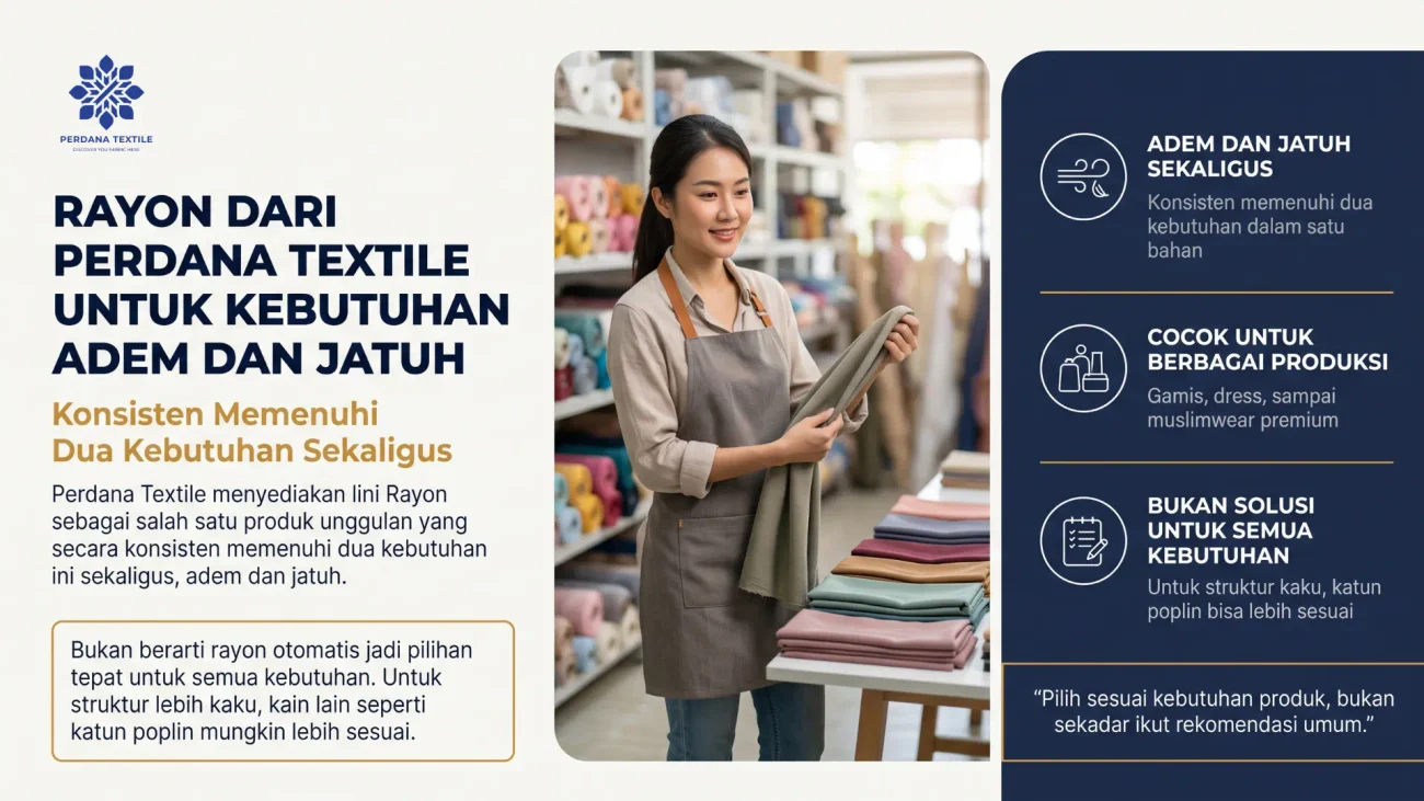 Rayon dari Perdana Textile untuk Kebutuhan Adem dan Jatuh