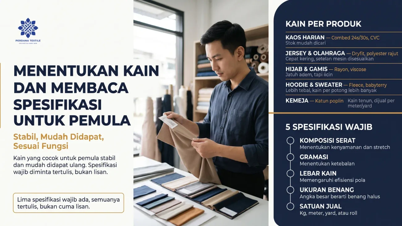 Cara Menentukan Jenis Kain yang Cocok untuk Konveksi Pemula