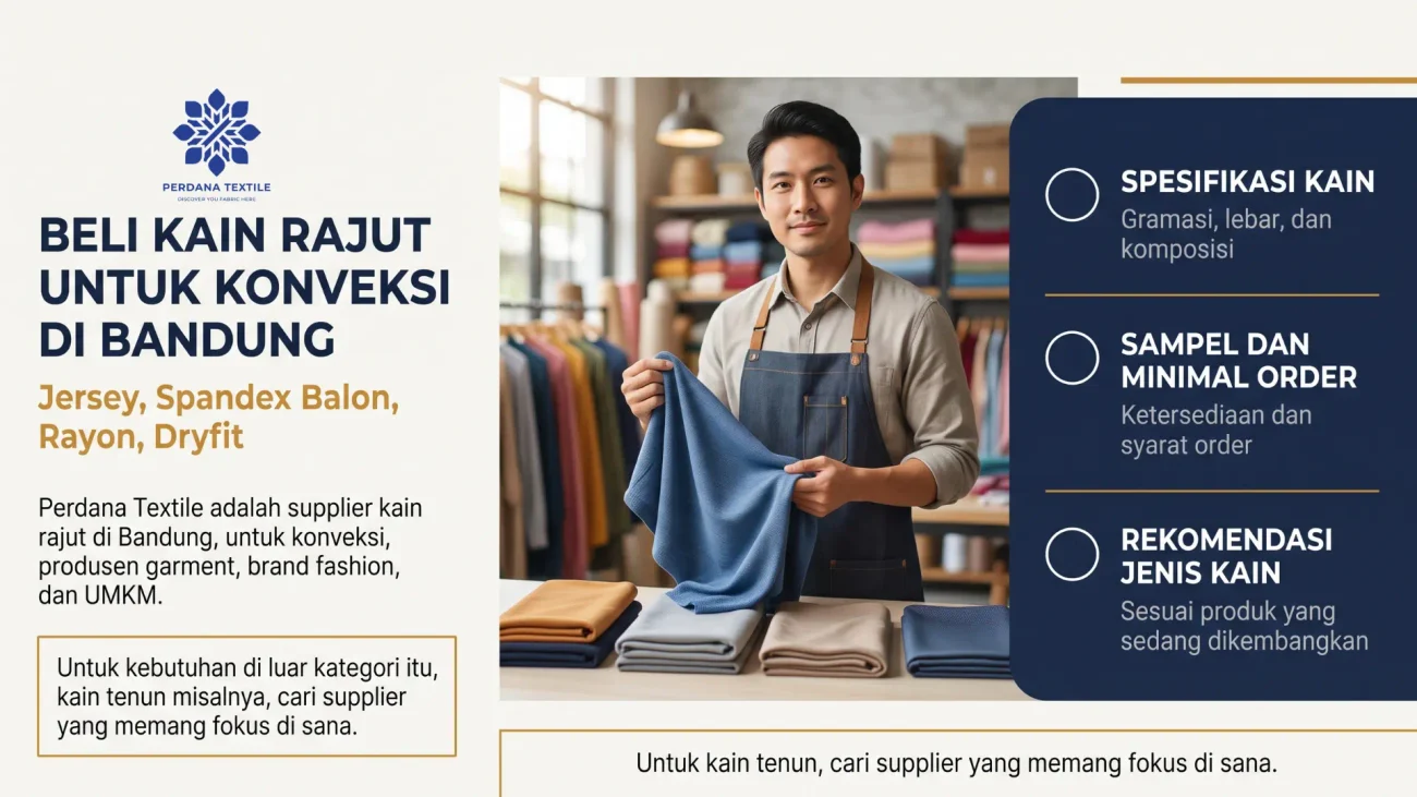 Beli Kain Rajut untuk Konveksi di Bandung