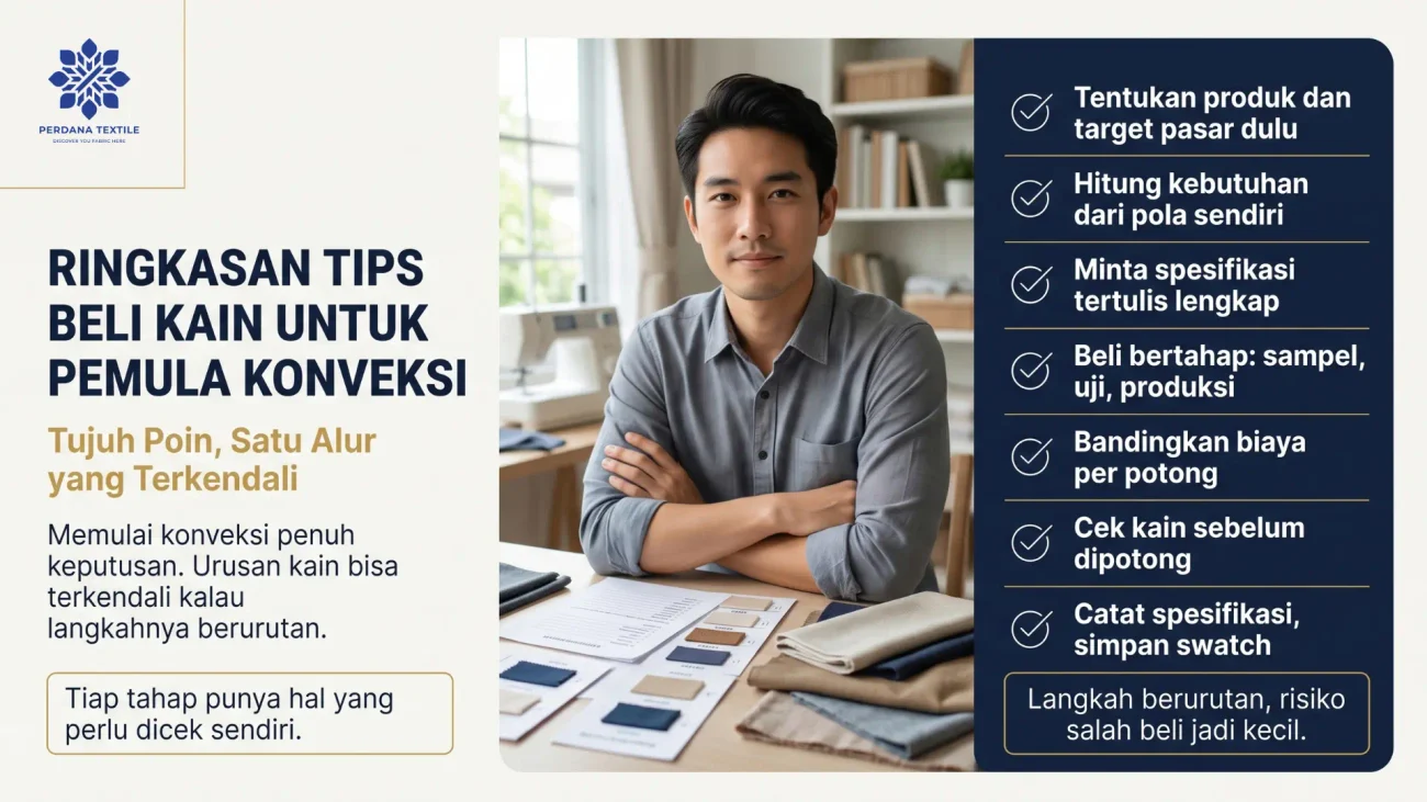 Ringkasan Tips Beli Kain untuk Pemula Konveksi
