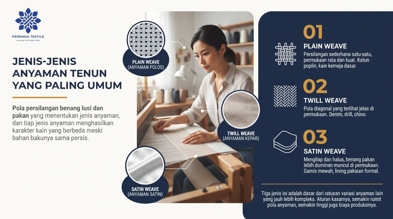 Jenis-Jenis Anyaman Tenun yang Paling Umum