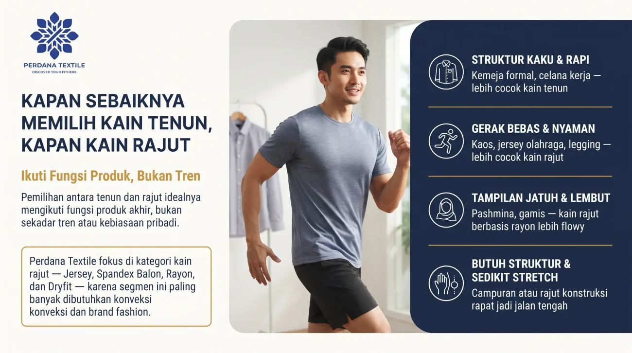 Kapan Sebaiknya Memilih Kain Tenun, Kapan Kain Rajut