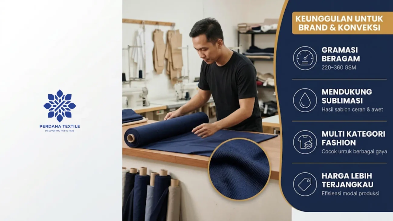 Keunggulan Kain Polyester Spandex Perdana Textile untuk Brand dan Konveksi