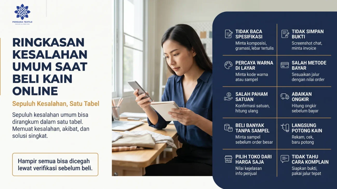 Ringkasan Kesalahan Umum saat Beli Kain Online