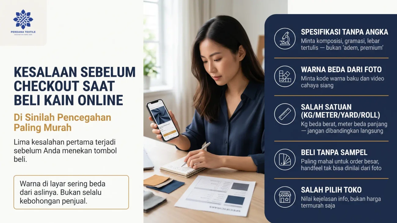 Kesalahan Umum Sebelum Checkout saat Beli Kain Online