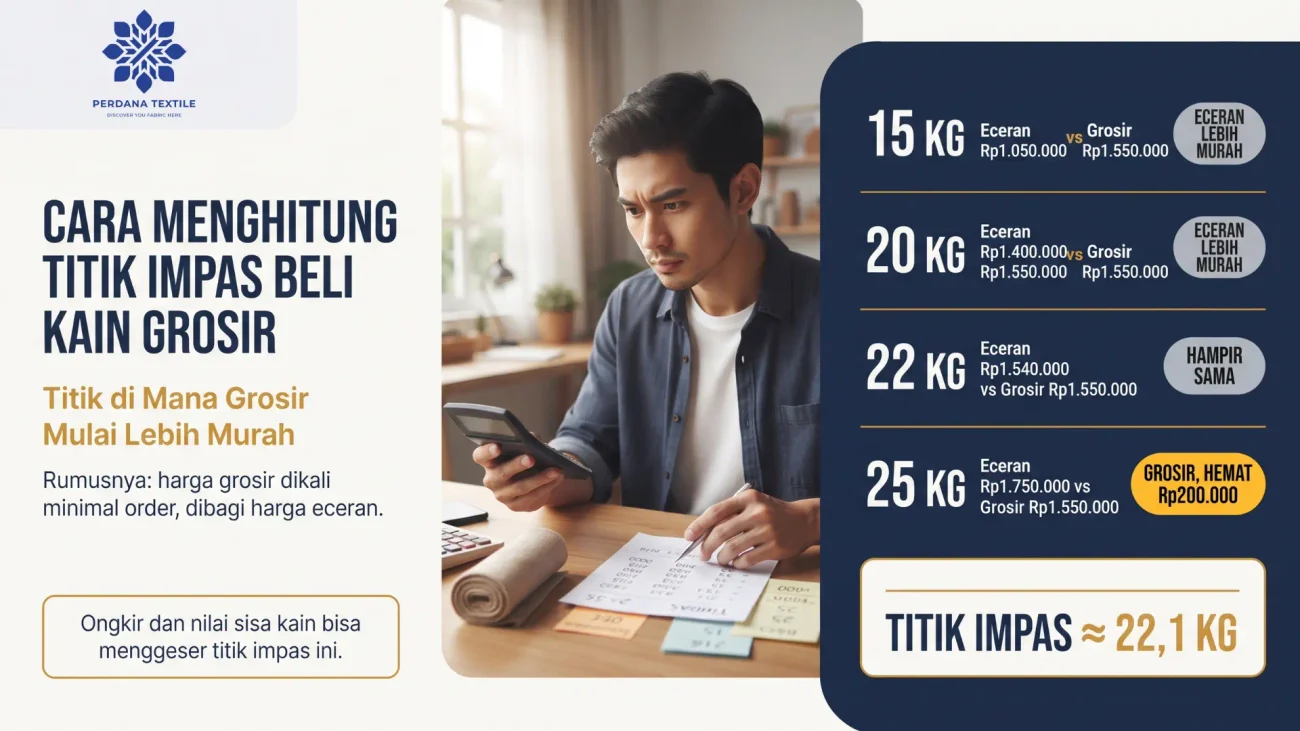 Cara Menghitung Titik Impas Beli Kain Grosir