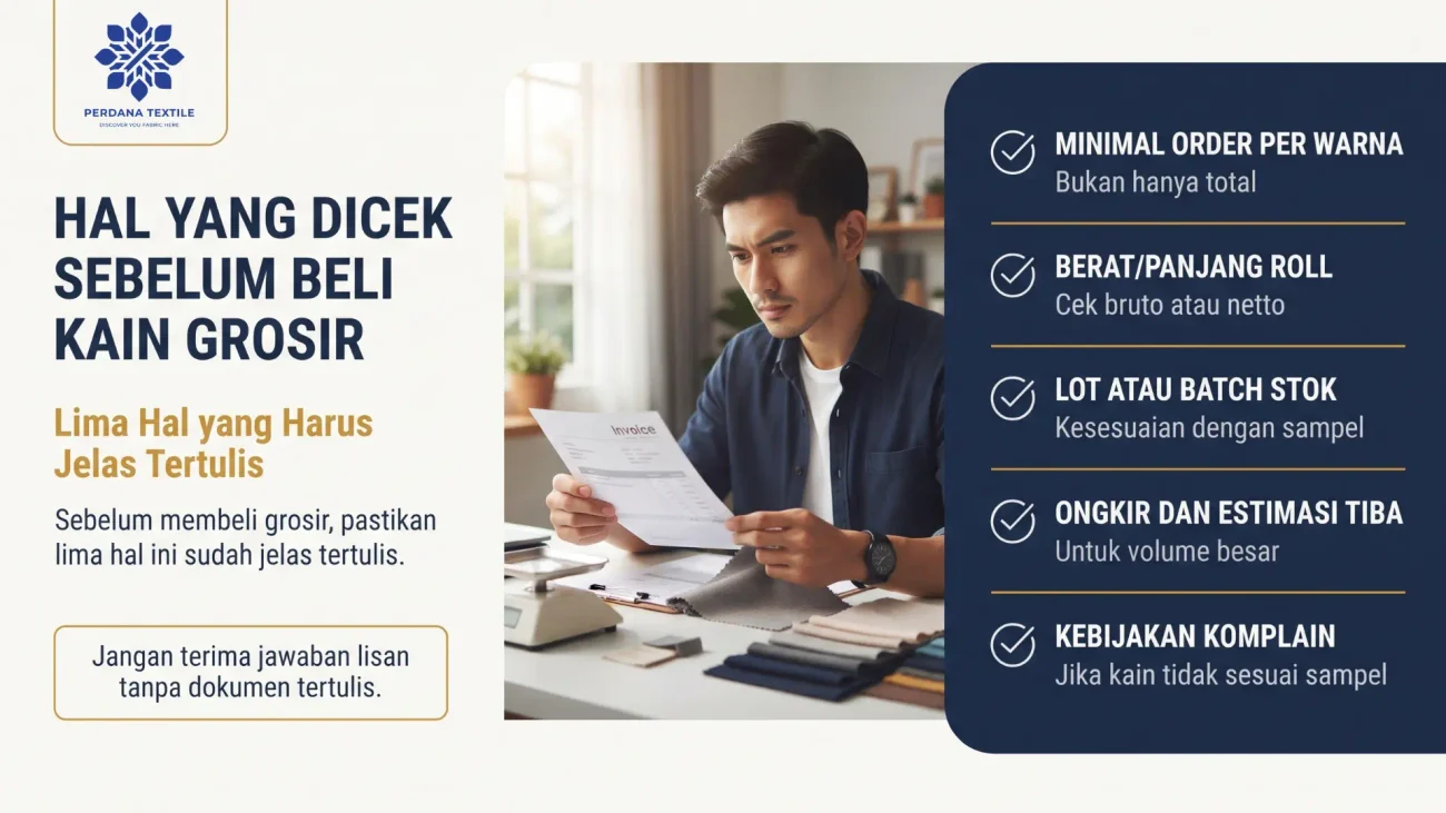 Hal yang Dicek Sebelum Beli Kain Grosir