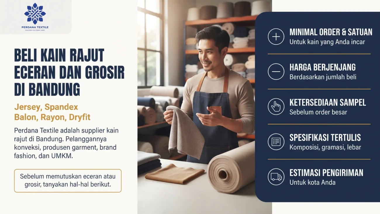 Beli Kain Rajut Eceran dan Grosir di Bandung