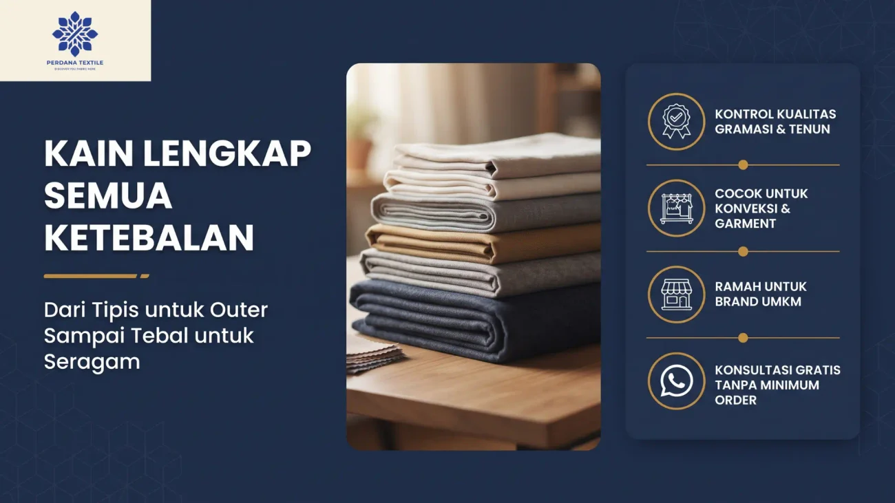 Dapatkan Kain dengan Ketebalan Sesuai Kebutuhan di Perdana Textile