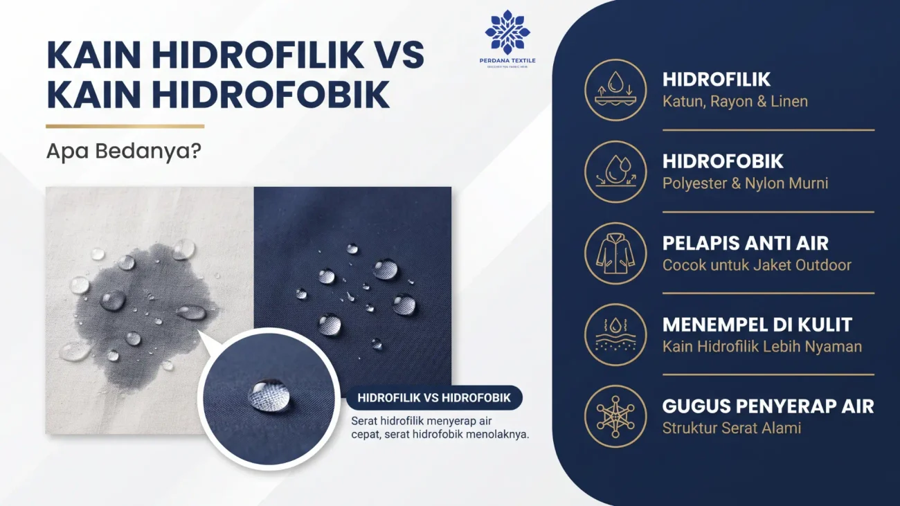 Kain Hidrofilik vs Kain Hidrofobik, Apa Bedanya?