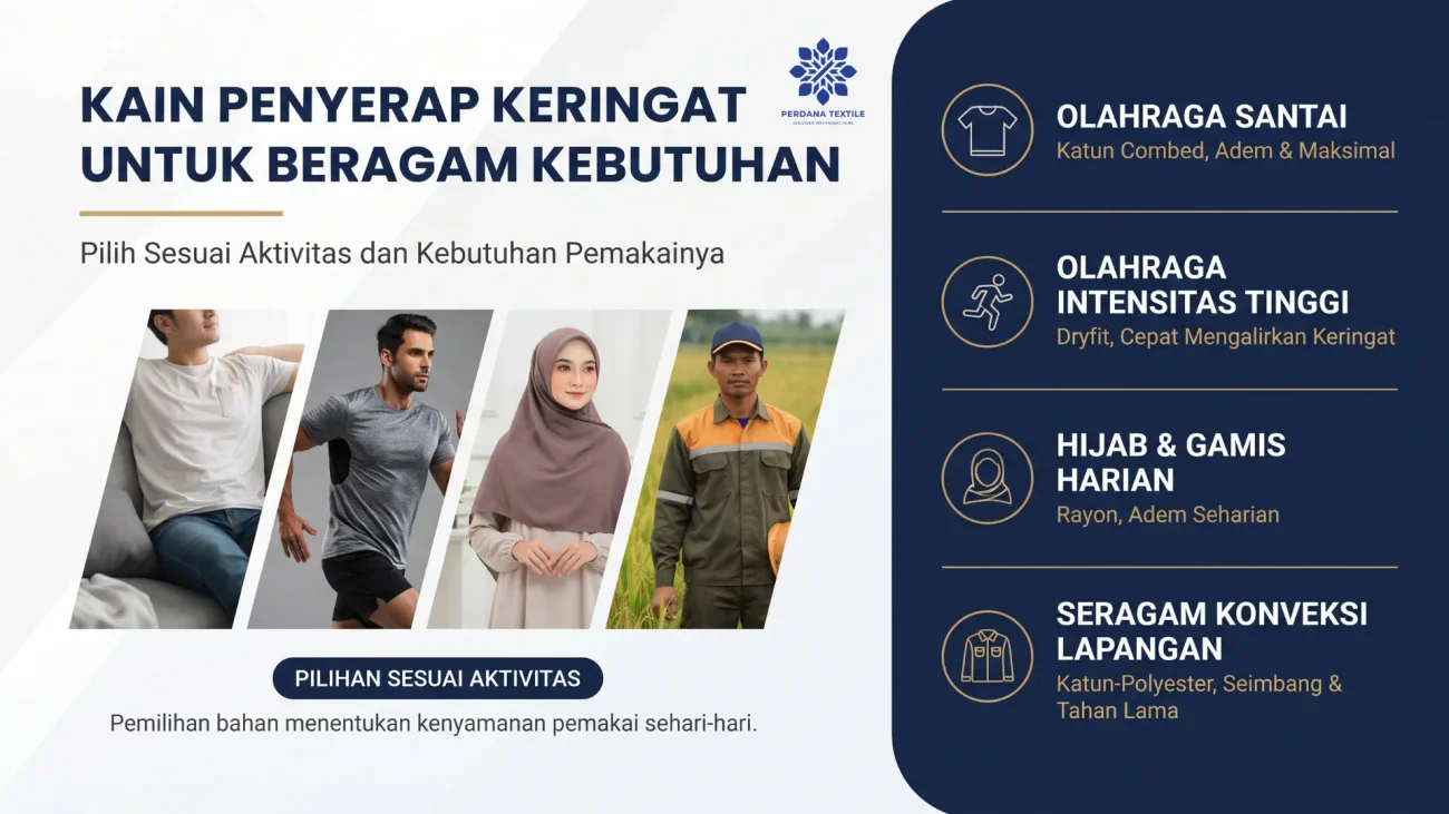 Kain yang Mudah Menyerap Keringat untuk Beragam Kebutuhan