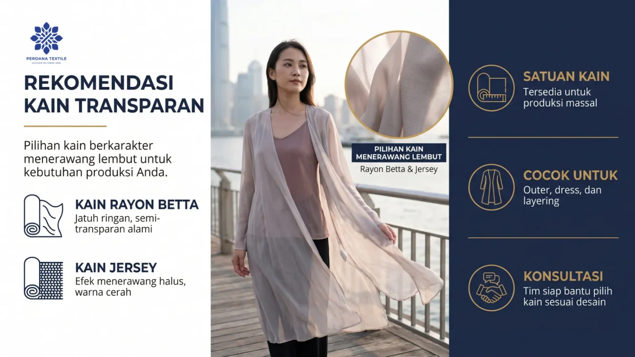 Rekomendasi Kain Transparan dari Perdana Textile